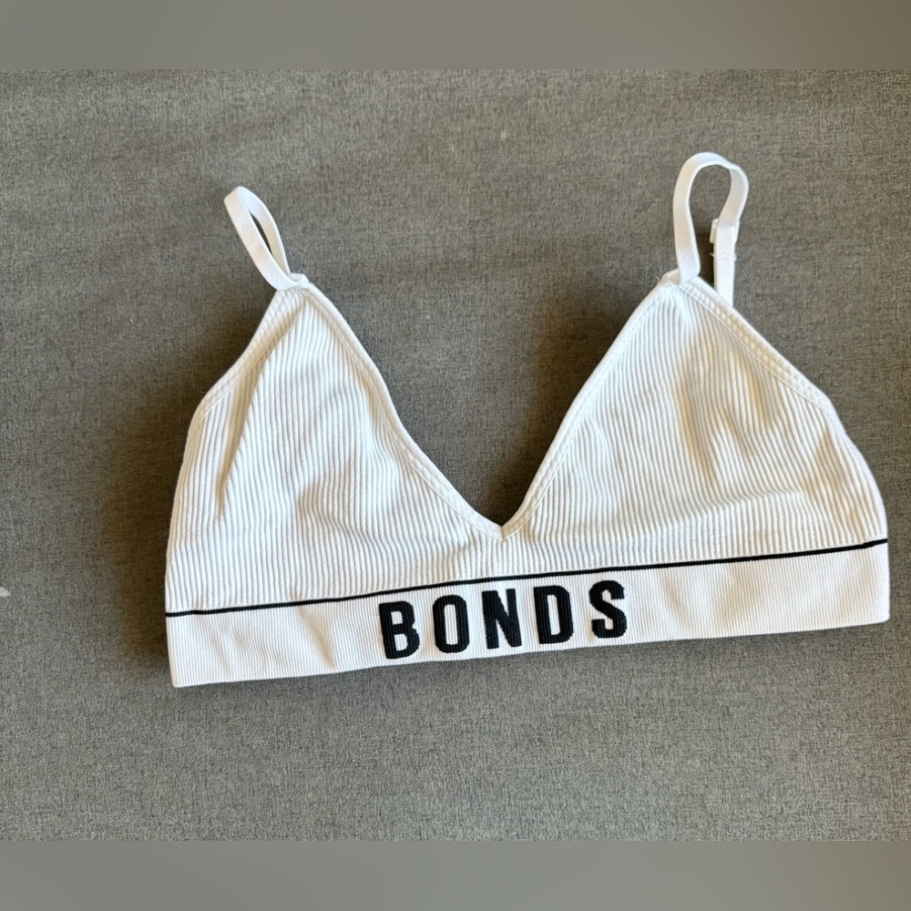Bonds White Ribbed Bralette